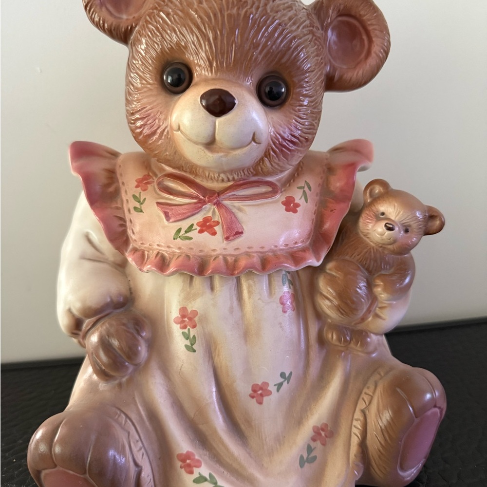 Vintage Cookie Jar Teddy Bear Ceramic 11" Inches Tall. - Picture 10 of 11